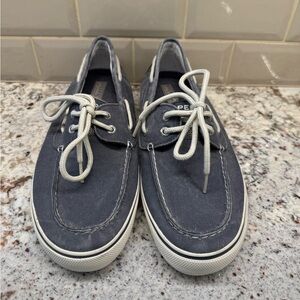 Men's Light Blue Canvas Boat Shoes - Brand: Sperry